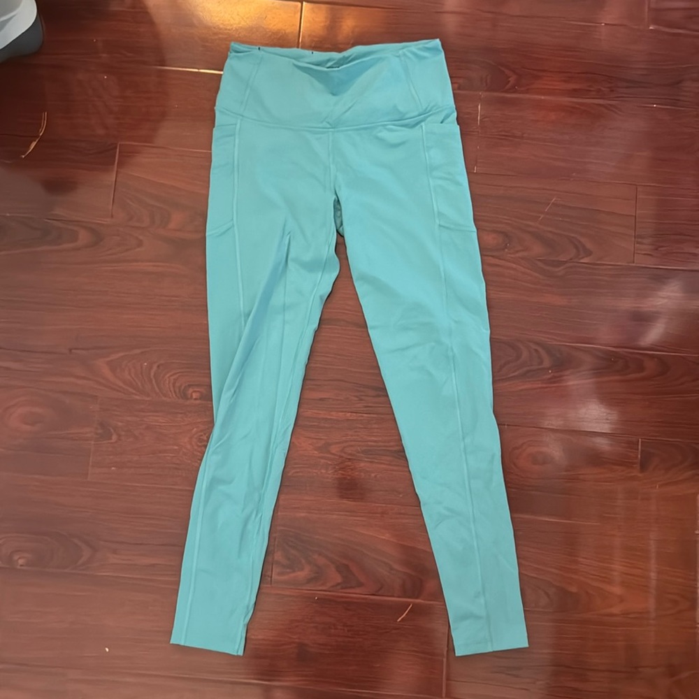 Blue High Waist Leggings